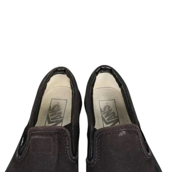 Vans Shoes Womens 6.5 Sneakers Classic Slip On Casual Black Canvas Skate Active - Picture 5 of 12